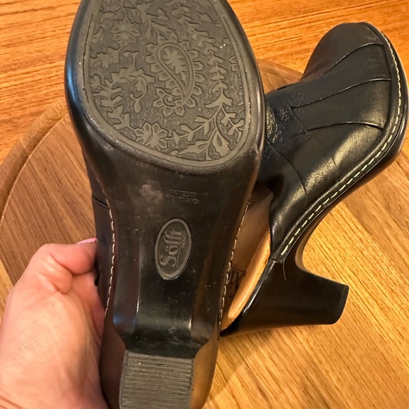 Sofft Madrid Black Leather Heeled Mules Size 7 Comfortable Classic Slip-On Shoes - Picture 11 of 16